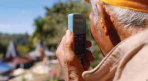 Old man holding a Navigator