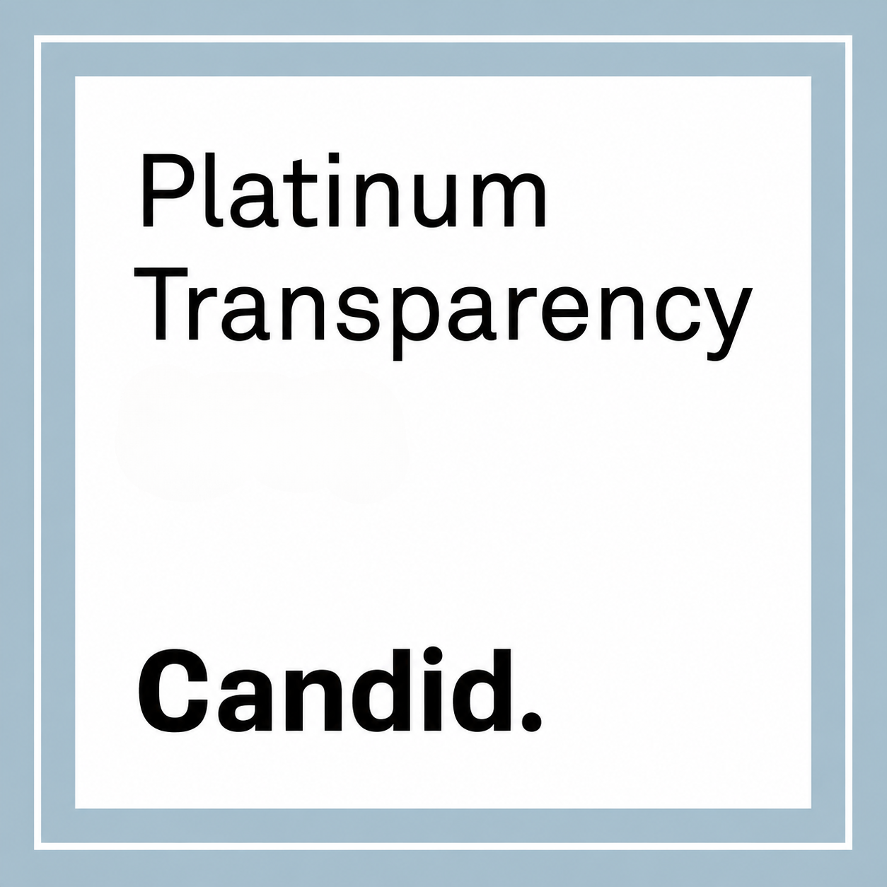 Platinum Transparency Guidestar Candid